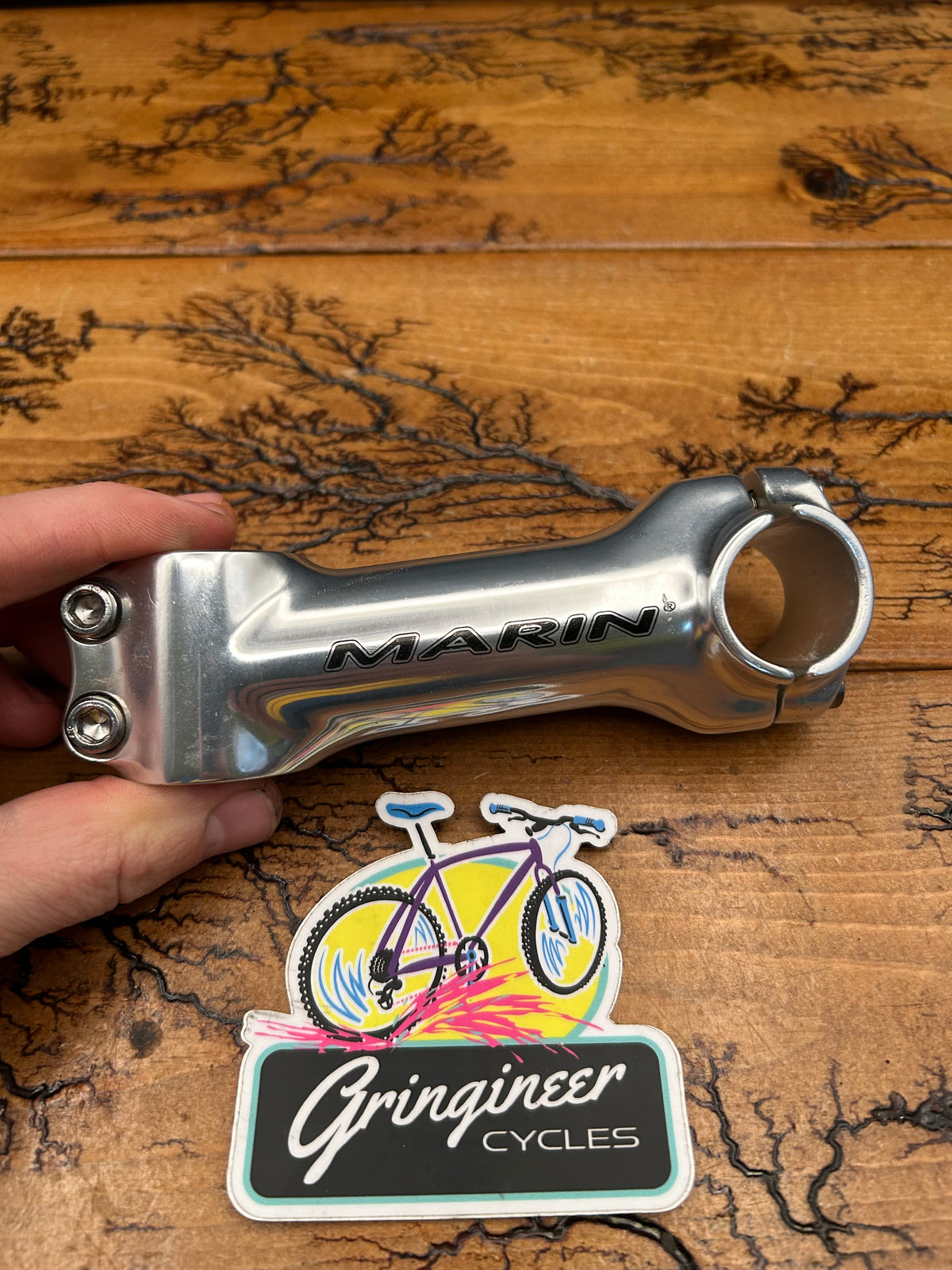 Marin 100mm 25.4mm Silver 1 1/8 Inch Threadless Stem