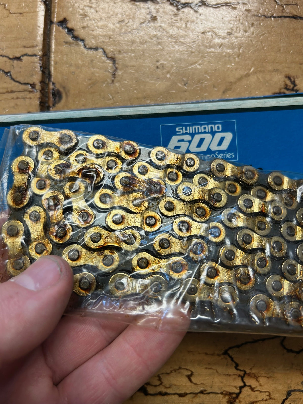 600 Chain Shimano 600 Gold Uniglide 1/2x3/32 116 Links Chain NOS – Gringineer Cycles