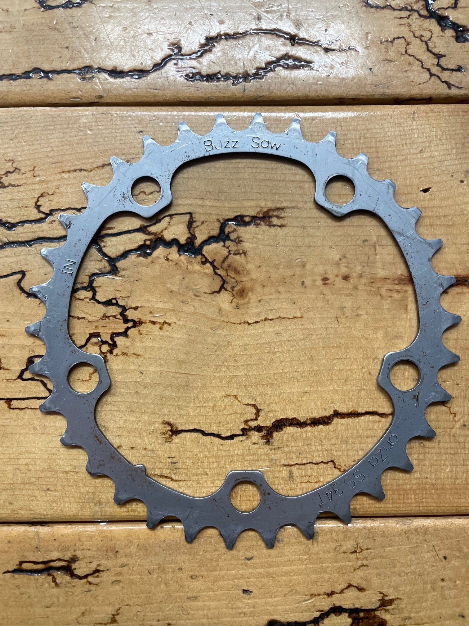 ヨウシンサ Onza Buzz Saw 34 Tooth 110 BCD Stainless Steel Chainring