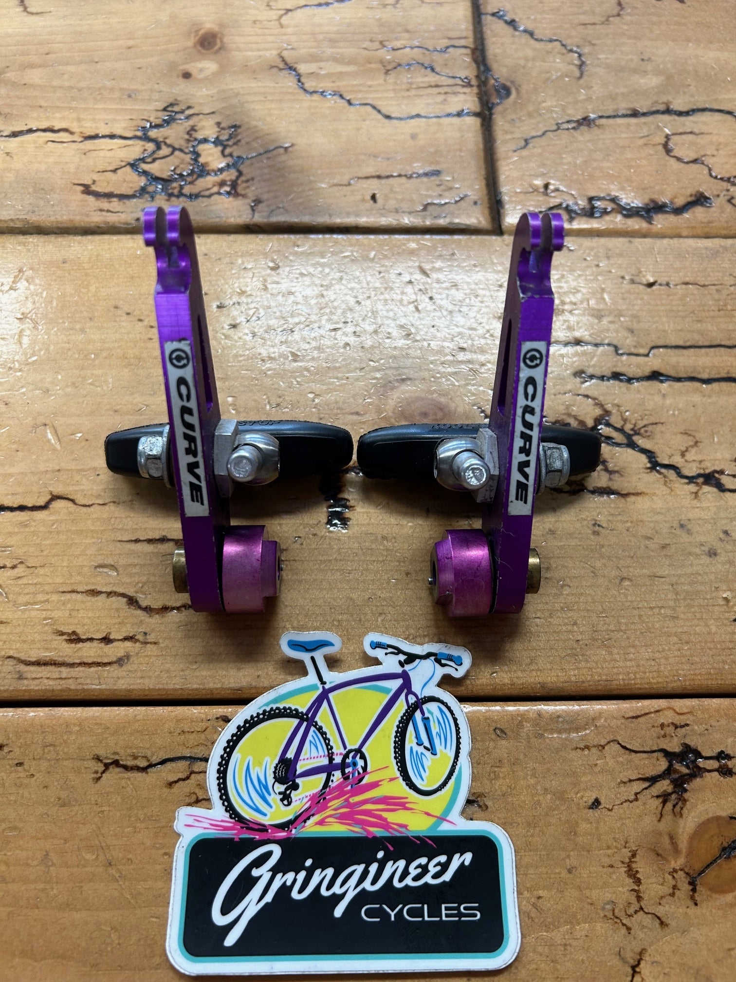 Curve Purple Anodized Cantilever Brake – Gringineer Cycles