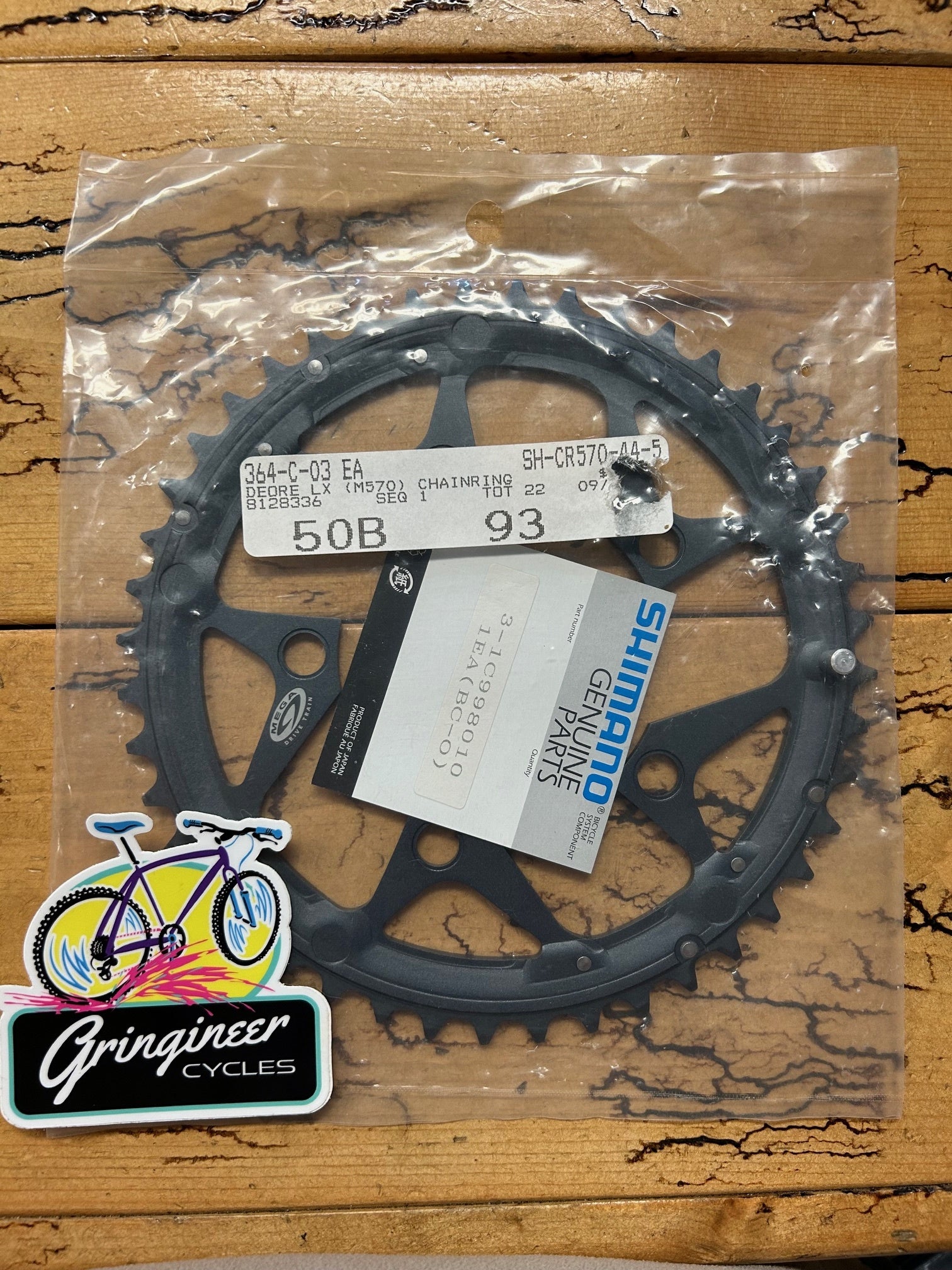 Shimano Deore LX M570 44 Tooth 94 BCD Chainring NOS – Gringineer