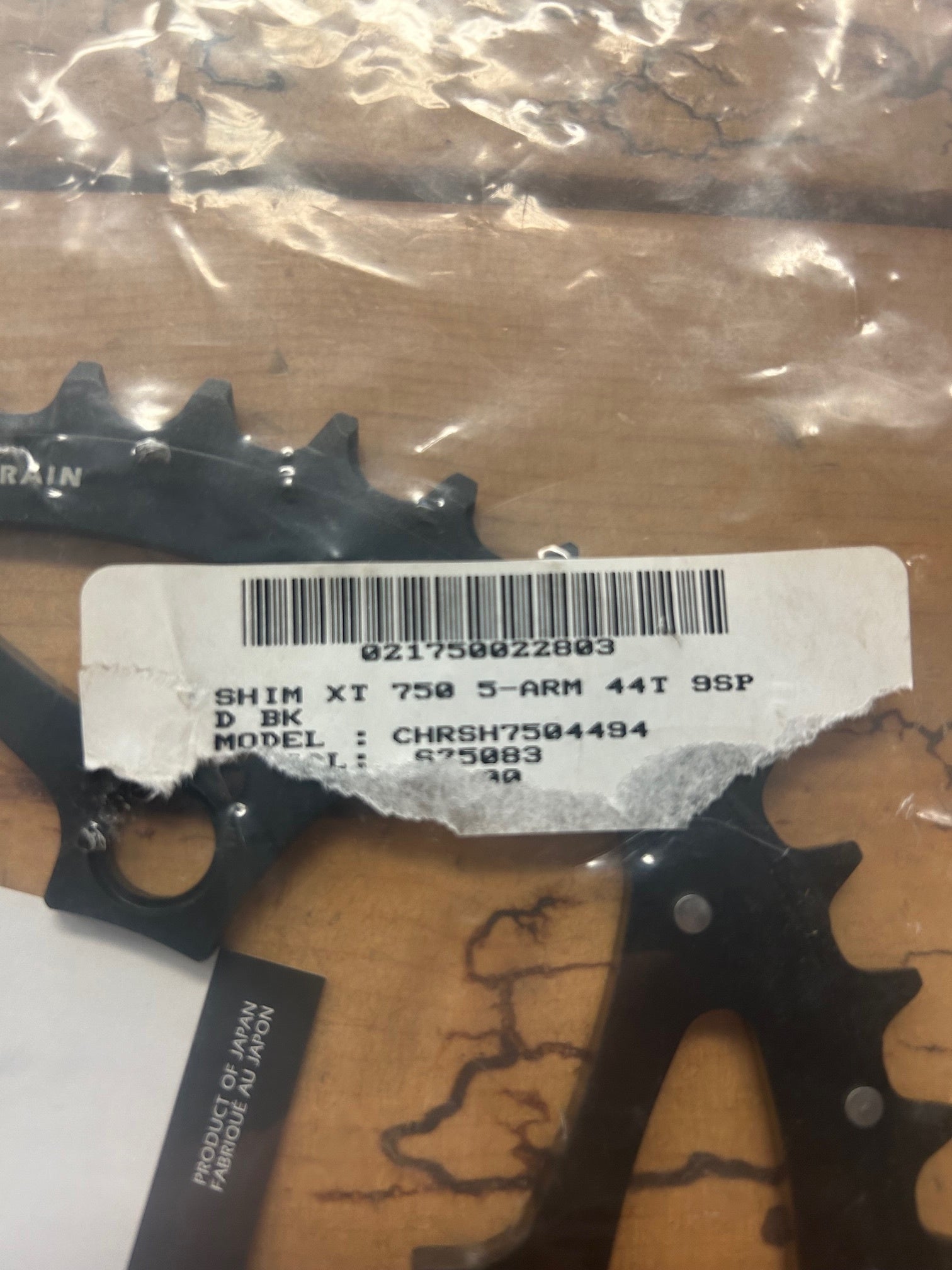 Shimano Deore XT M750 44 Tooth 94 BCD 9 Speed Chainring NOS