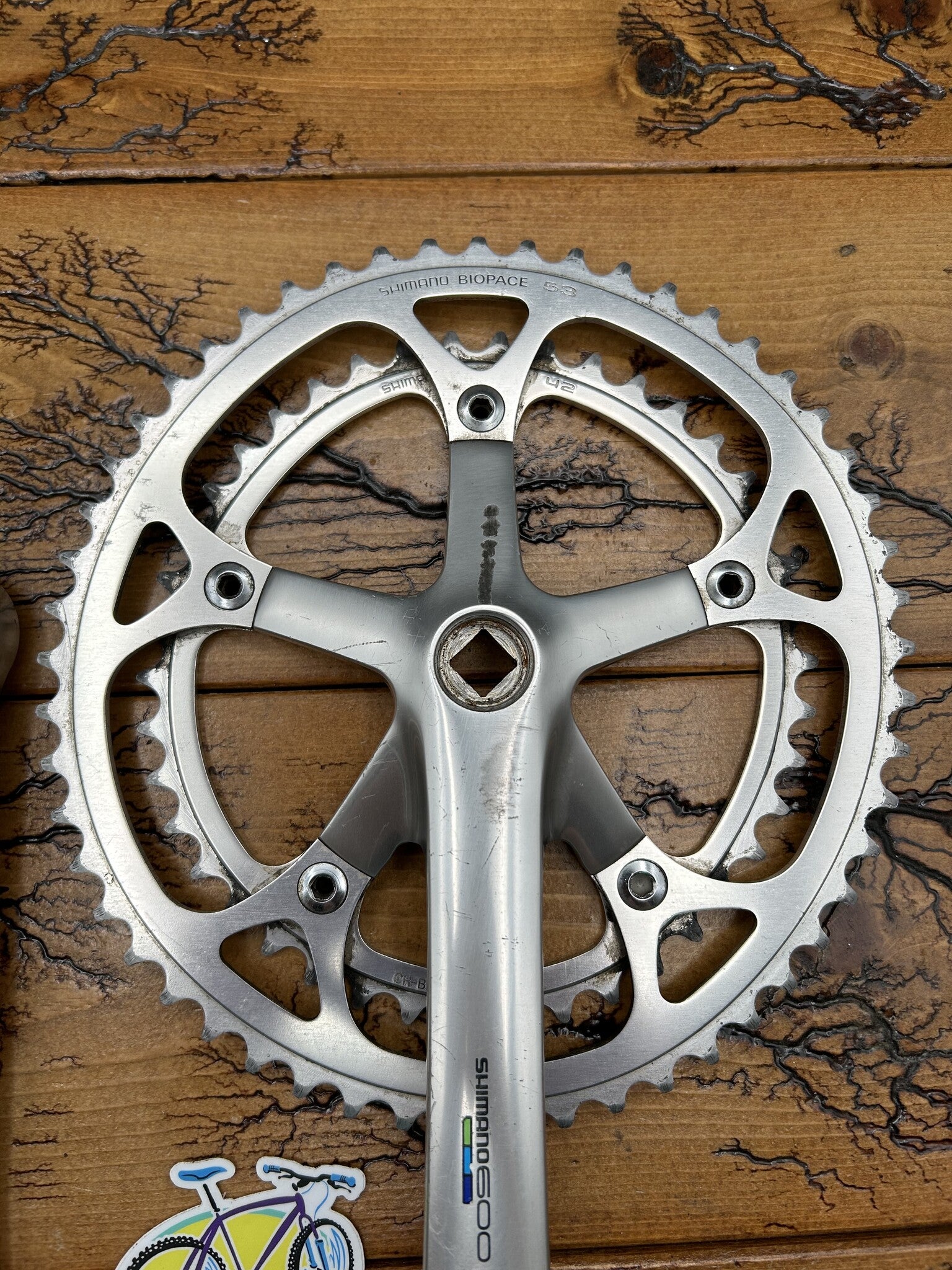 リース287 Shimano 600 Tri Color FC-6400 53/42 170mm Crankset – Gringineer Cycles
