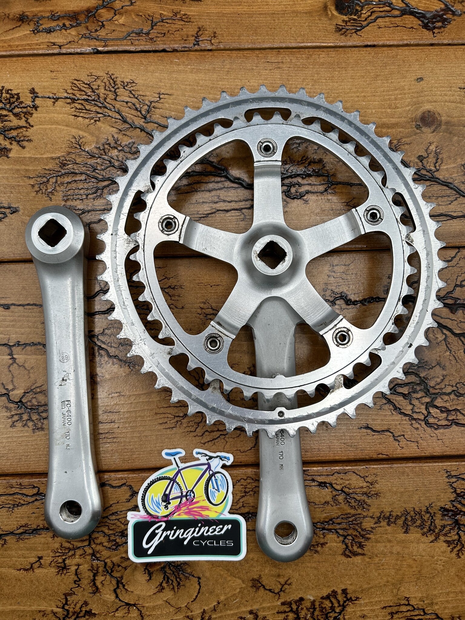 Shimano 600 Tri Color FC-6400 53/42 170mm Crankset – Gringineer Cycles