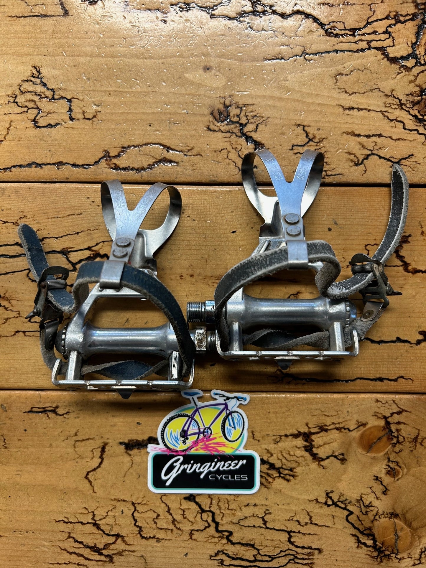 SR SP-12 AL Pedals With Toe Cages and Straps – Gringineer Cycles