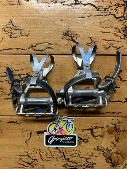 SR SP-12 AL Pedals With Toe Cages and Straps – Gringineer Cycles