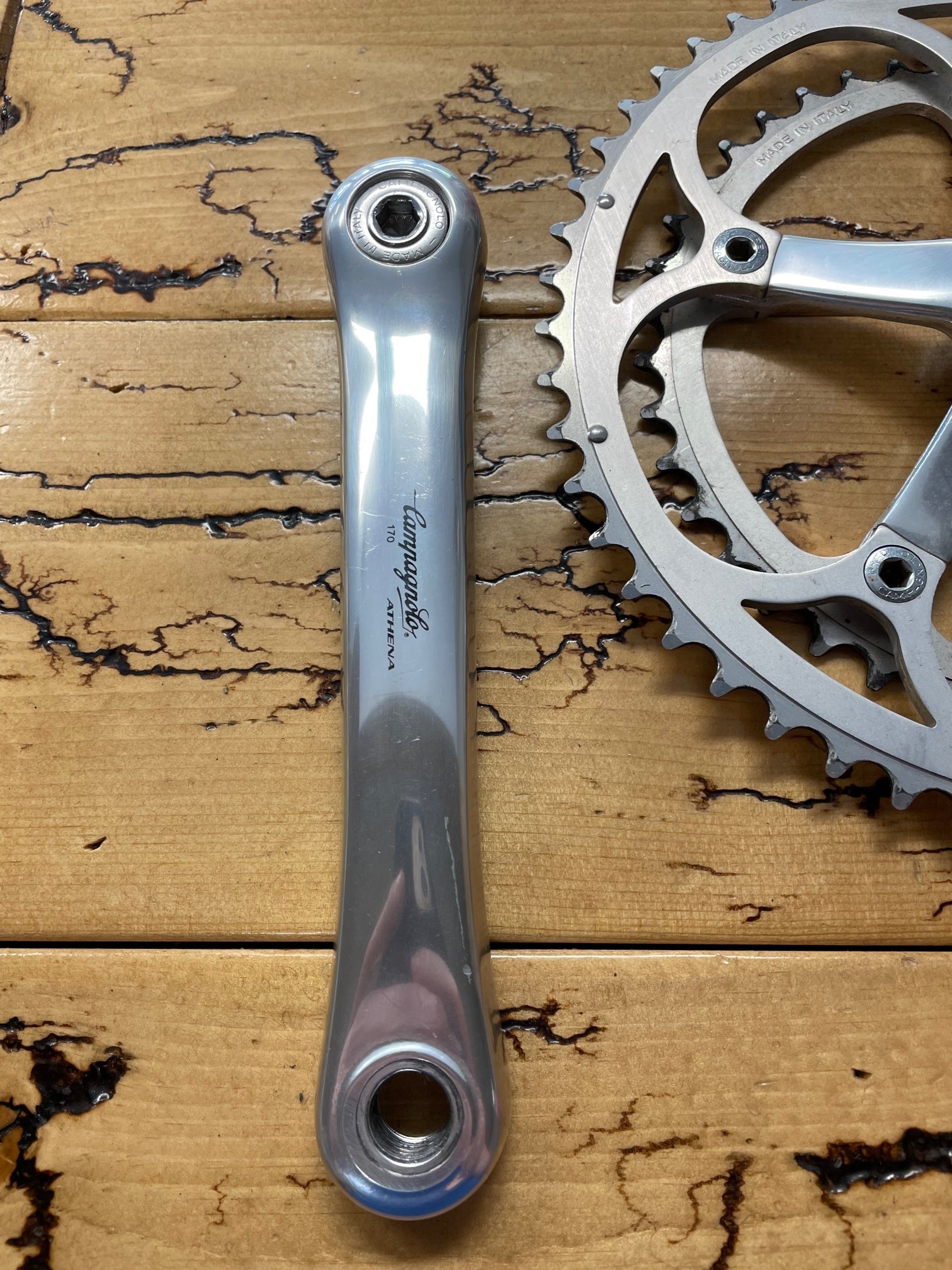 Vintage Campagnolo 1988 Athena crankset 53-42t 170mm (or Croce D'Aune) 1980s Vintage Campagnolo 1988 Athena crankset 53-42t 170mm (or Croce D'Aune) 1980s