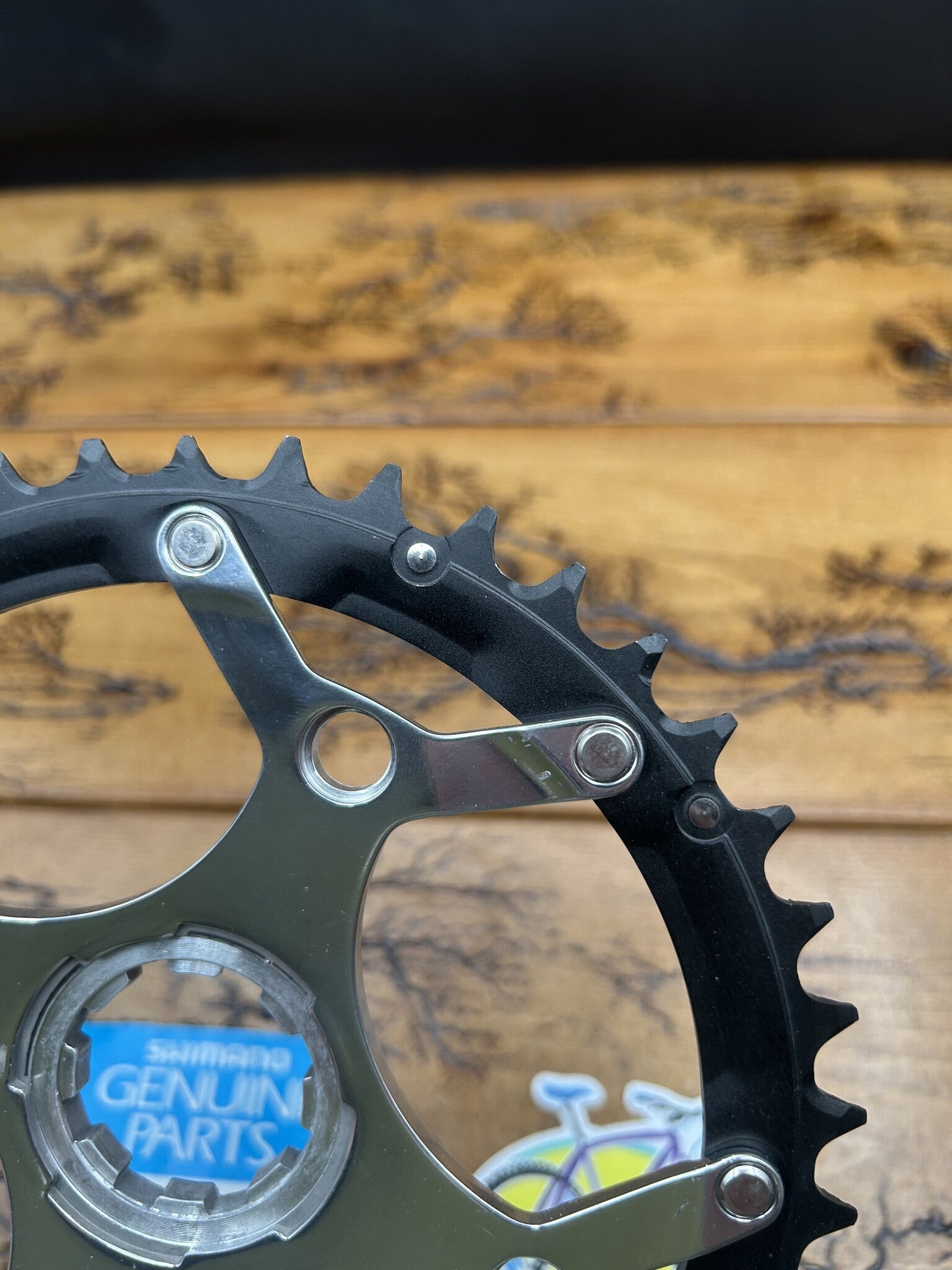 キコリン Shimano Deore LX M569 42 Tooth Chainring and Spider NOS