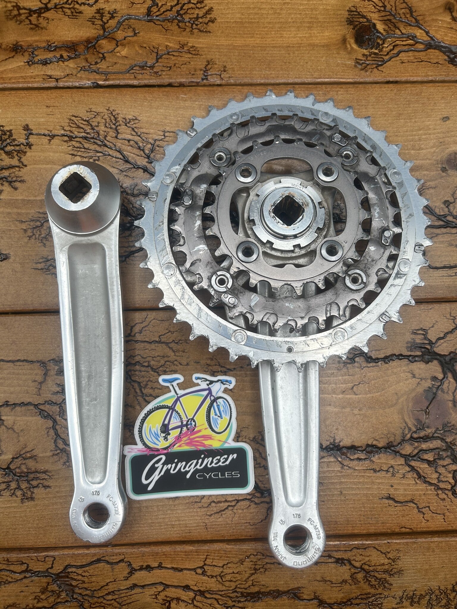 Shimano Deore XT FC-M739 175mm 42/32/22 Crankset – Gringineer Cycles