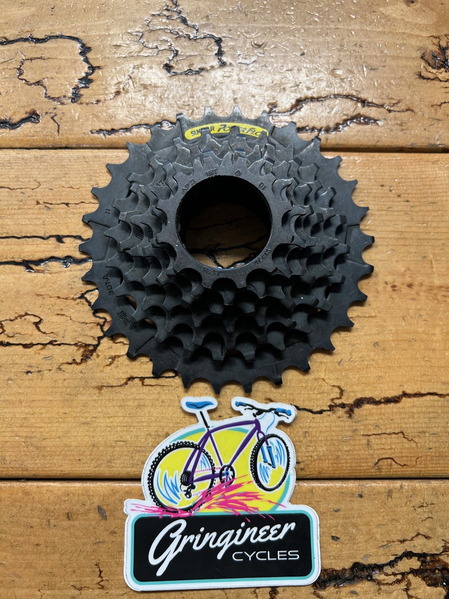 Suntour 12-30 Tooth 7 Speed Power Flo Cassette – Gringineer Cycles