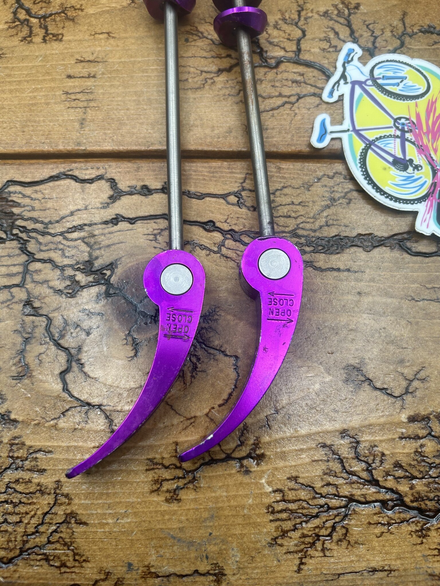 GT Purple Anodized Titanium Quick Release Skewers – Gringineer Cycles