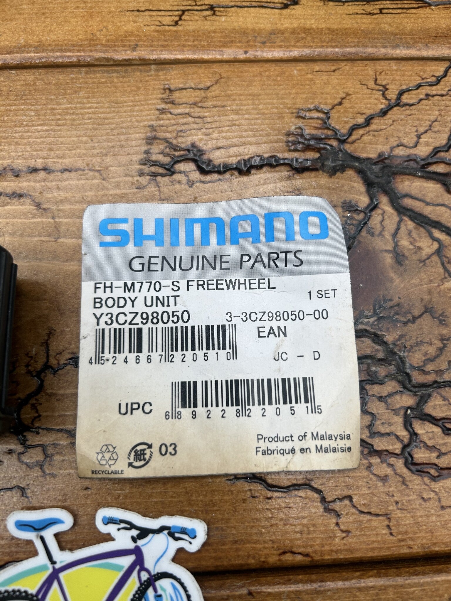 Shimano Deore XT FH-M770-S Freewheel Body Unit Y3CZ98050