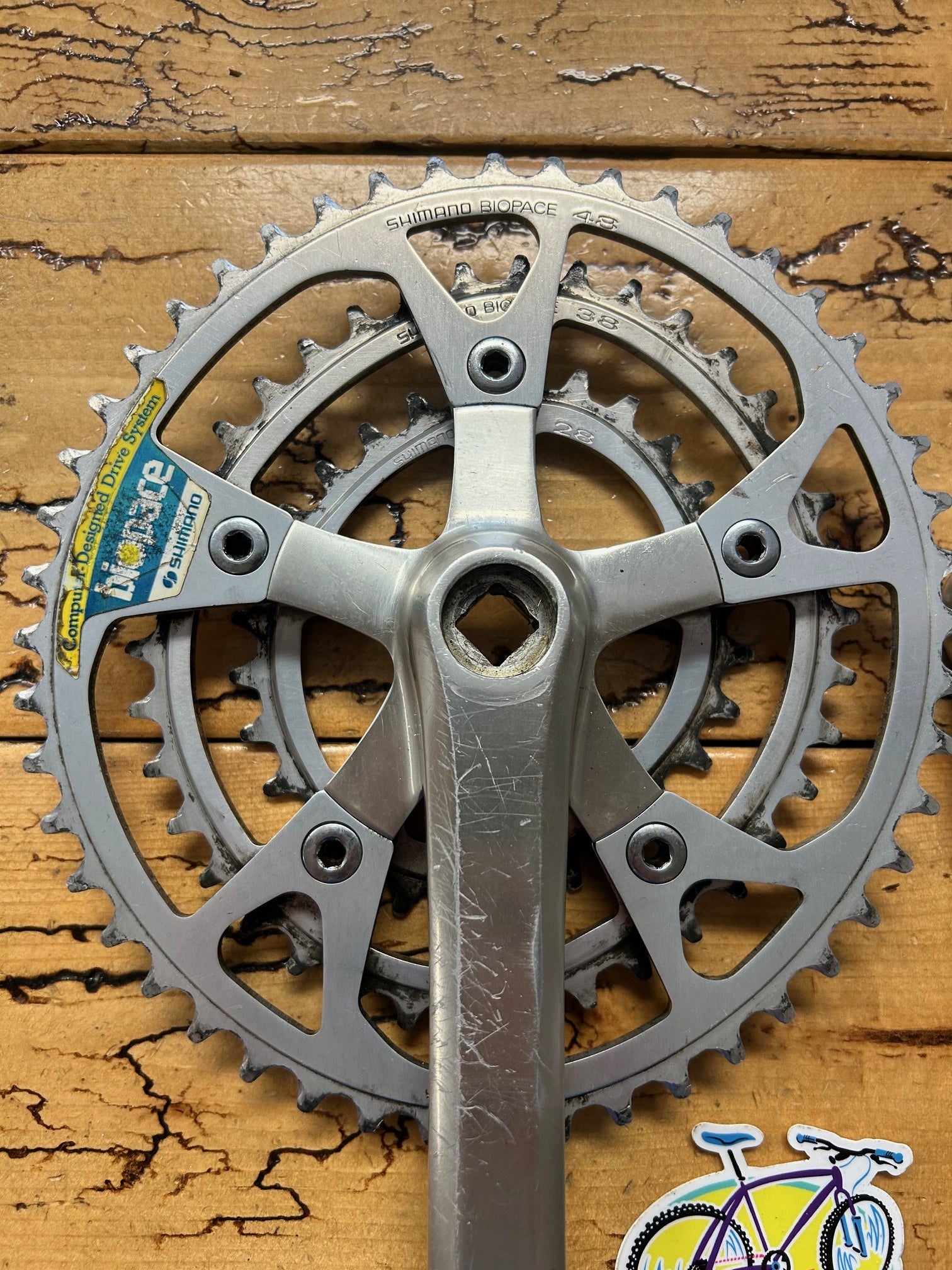 Shimano 600EX M700 FC-6206 175mm 48/38/28 Crankset – Gringineer Cycles