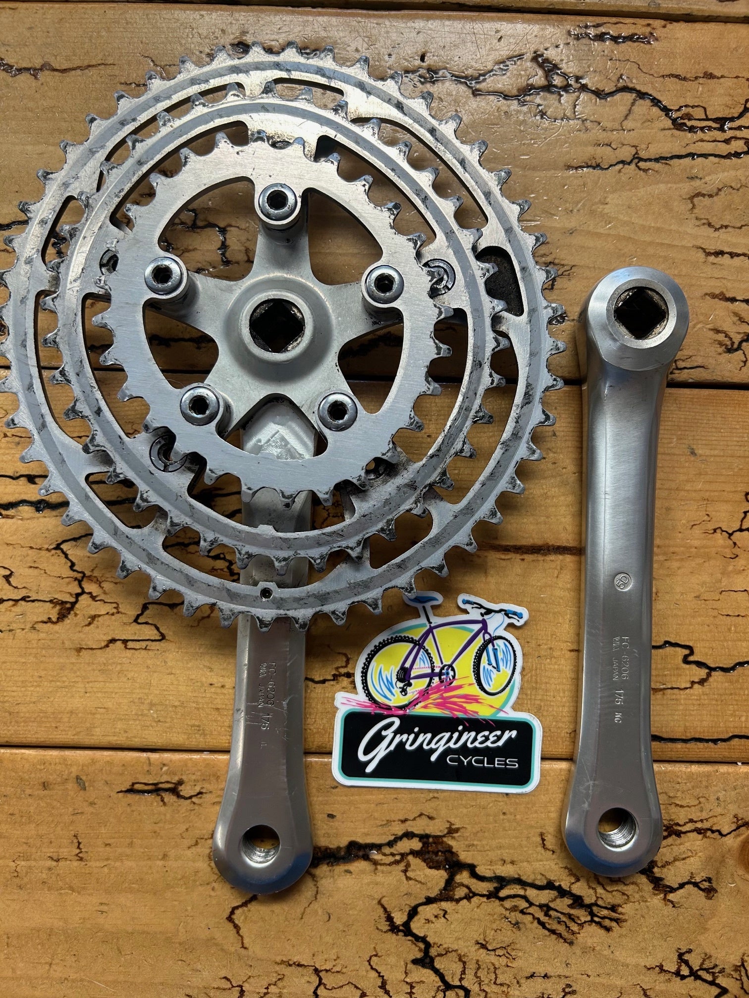 rennrad lakes txr 6006 Shimano 600EX M700 FC-6206 175mm 48/38/28 Crankset – Gringineer Cycles