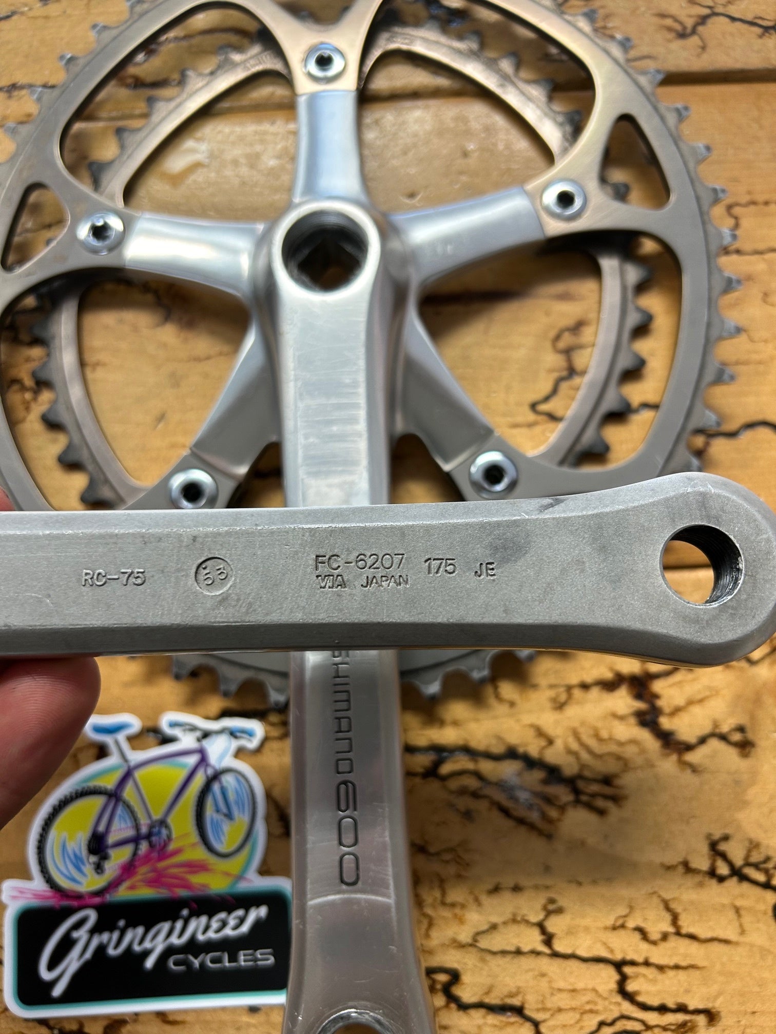 Shimano 600 FC-6207 52/42 175mm Crankset – Gringineer Cycles