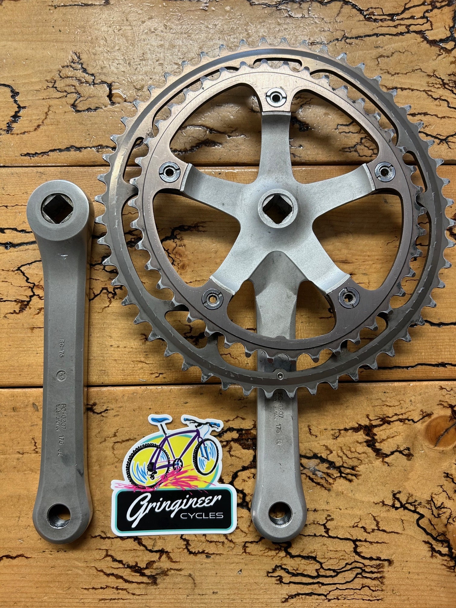 Shimano 600 FC-6207 52/42 175mm Crankset – Gringineer Cycles