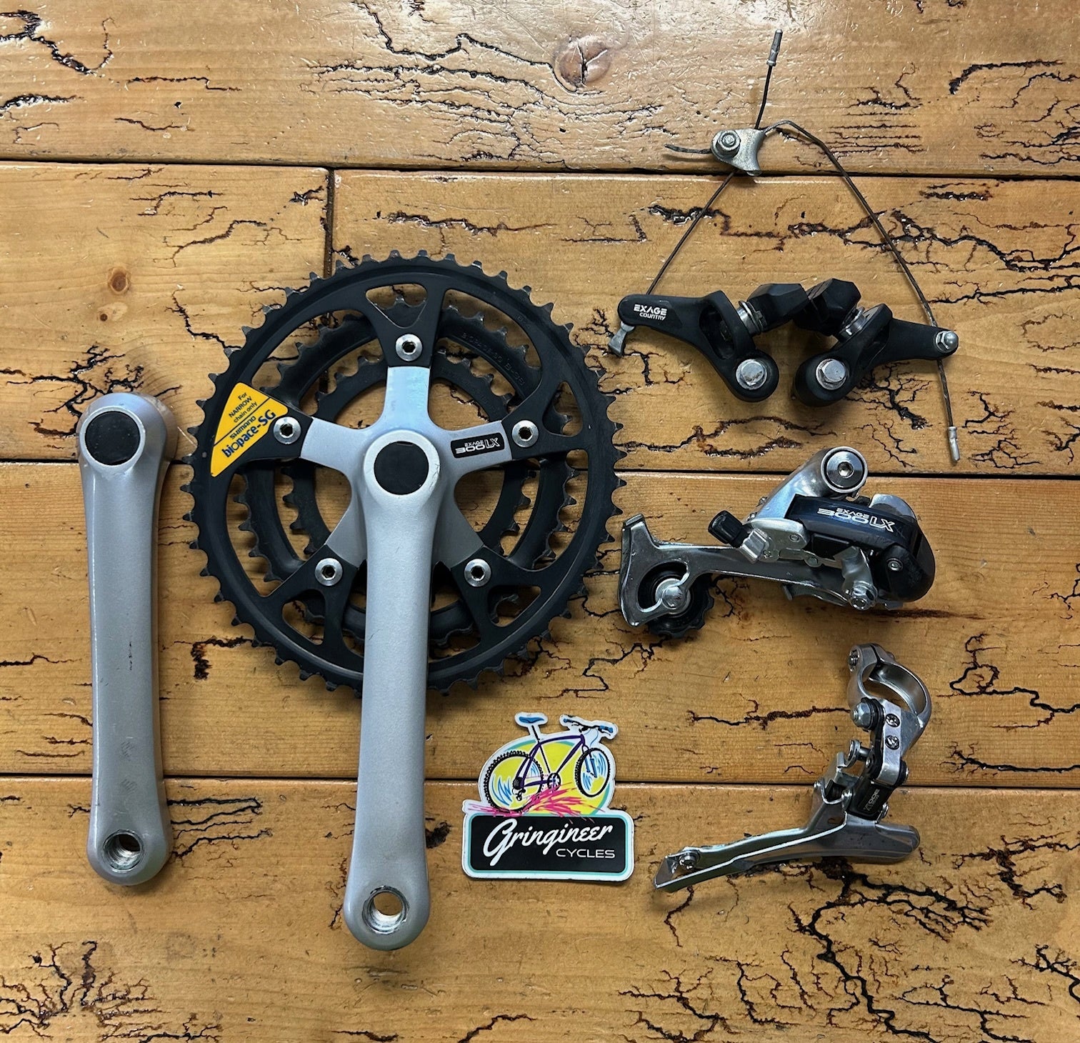 Shimano Exage Mini Group Crankset, FD, RD, 1 Brake – Gringineer Cycles